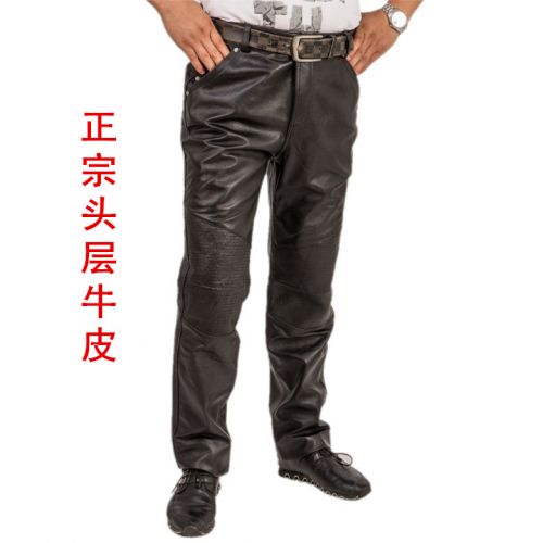 Pantalon cuir homme droit Première couche de pour hiver - Ref 1493484