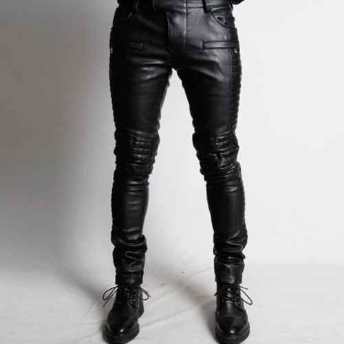Pantalon cuir homme pantalons fuselés pour jeunesse hiver - Ref 1493510