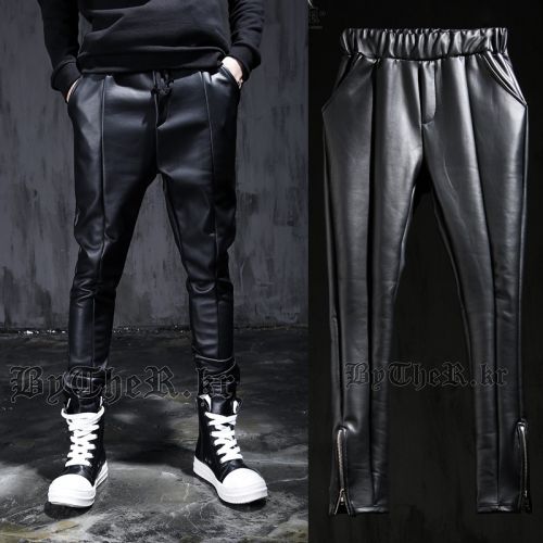 Pantalon cuir homme pantalons fuselés pour jeunesse automne - Ref 1493527