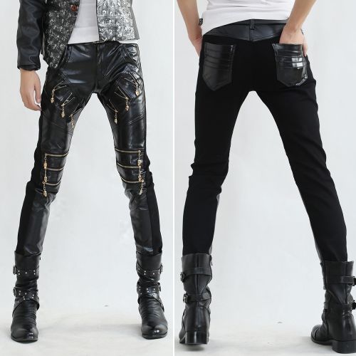 Pantalon cuir homme serré pour adolescent hiver - Ref 1493600