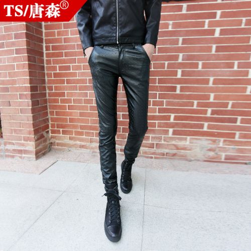 Pantalon cuir homme pantalons fuselés pour jeunesse automne - Ref 1493607