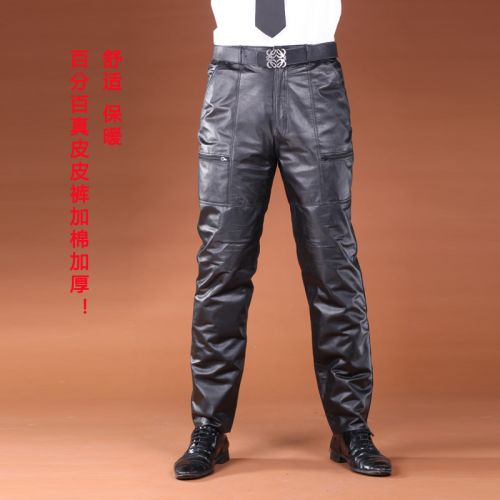 Pantalon cuir homme pantalons fuselés pour hiver - Ref 1493632