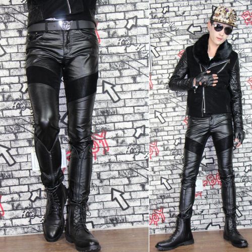 Pantalon cuir homme serré pour adolescent hiver - Ref 1493715