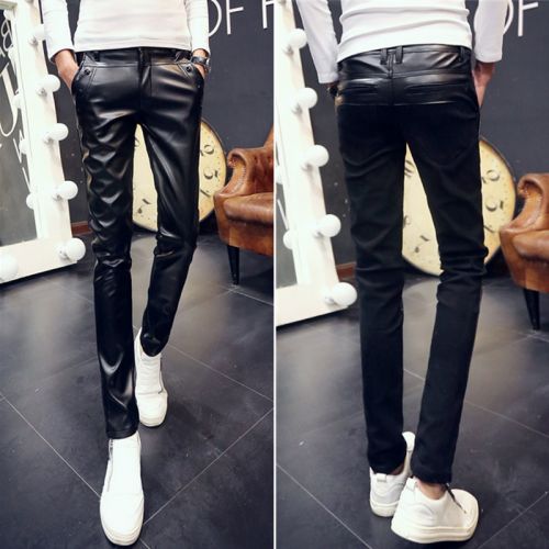 Pantalon cuir homme serré pour adolescent hiver - Ref 1493733