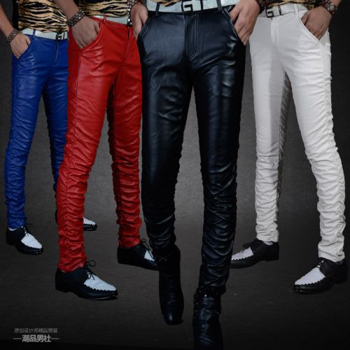 Pantalon cuir homme serré pour adolescent PU hiver - Ref 1493749