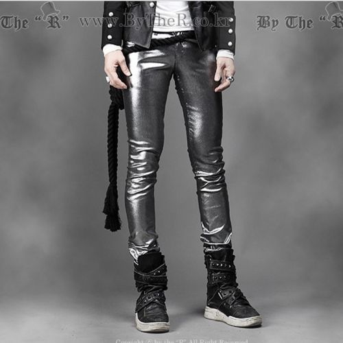 Pantalon cuir homme pantalons fuselés pour jeunesse automne - Ref 1493758