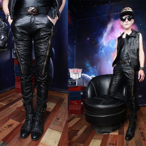 Pantalon cuir homme droit pour adolescent automne - Ref 1493794