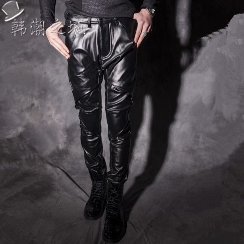 Pantalon cuir homme pantalons fuselés pour jeunesse hiver - Ref 1493801