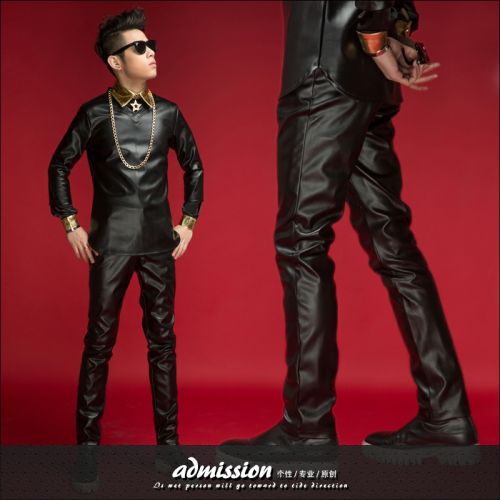 Pantalon cuir homme serré pour adolescent hiver - Ref 1493830