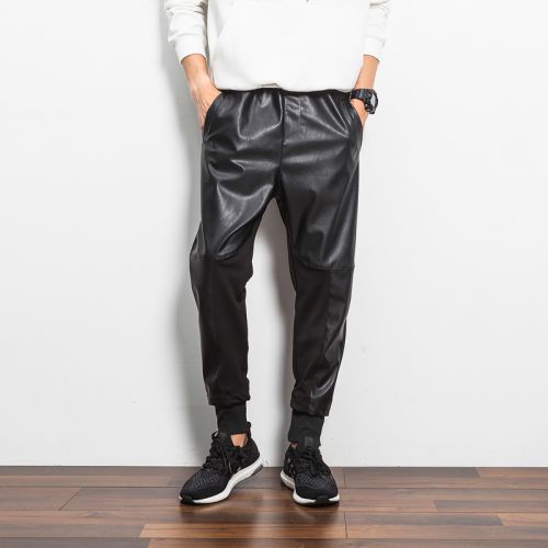 Pantalon cuir homme pantalons fuselés pour adolescent automne - Ref 1493875