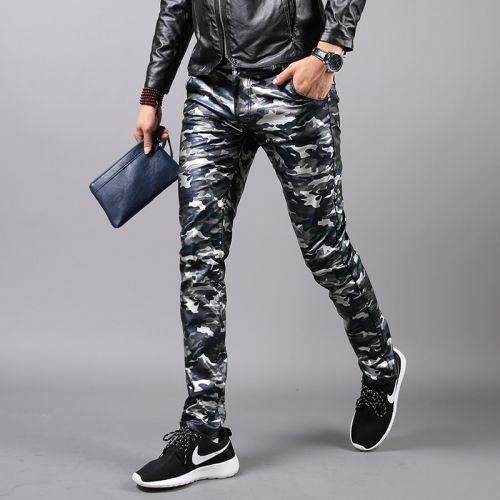 Pantalon cuir homme serré pour jeunesse PU hiver - Ref 1493902