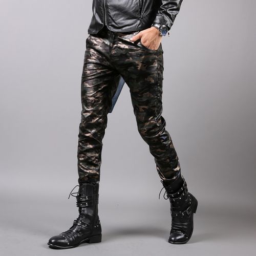 Pantalon cuir homme serré pour jeunesse hiver - Ref 1493903