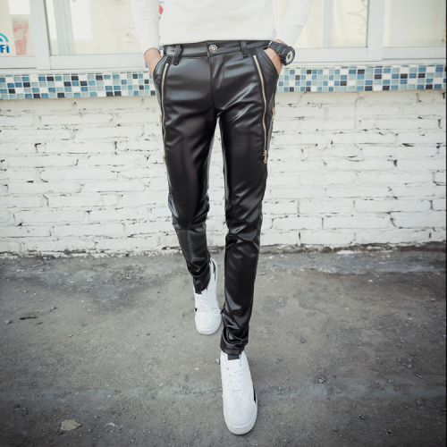 Pantalon cuir homme serré pour jeunesse hiver - Ref 1493904
