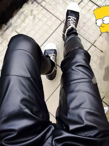 Pantalon cuir homme pantalons fuselés pour adolescent automne - Ref 1493931