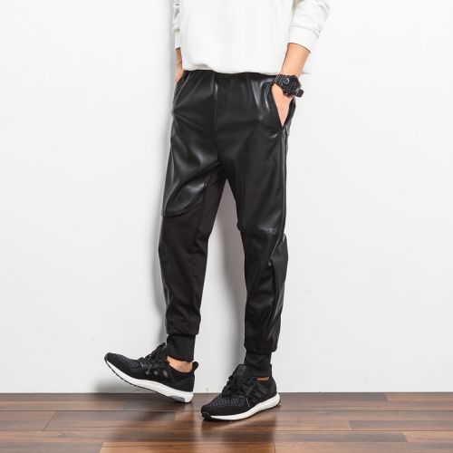 Pantalon cuir homme pantalons fuselés pour adolescent automne - Ref 1493941