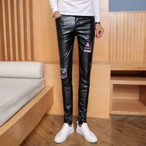 Pantalon cuir homme serré pour adolescent automne - Ref 1493944