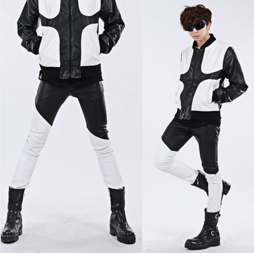 Pantalon cuir homme serré pour jeunesse automne - Ref 1493947