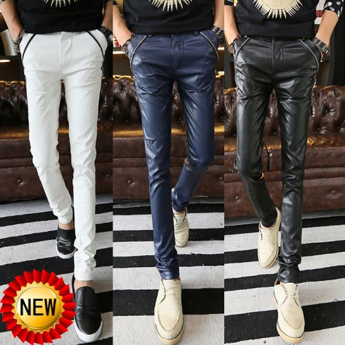Pantalon cuir homme pantalons fuselés pour adolescent - Ref 1493962