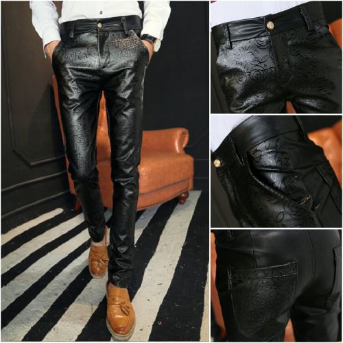 Pantalon cuir homme pantalons fuselés pour adolescent hiver - Ref 1493967