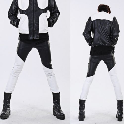 Pantalon cuir homme serré pour jeunesse automne - Ref 1493971