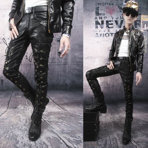 Pantalon cuir homme droit pour adolescent PU hiver - Ref 1493982