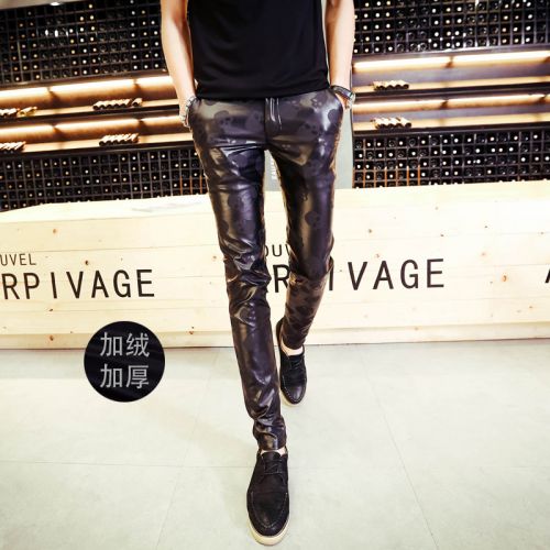 Pantalon cuir homme serré pour jeunesse hiver - Ref 1494042