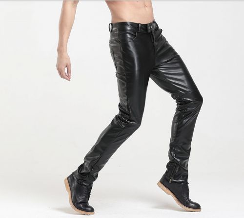 Pantalon cuir homme serré pour jeunesse printemps - Ref 1494173