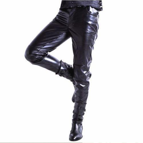 Pantalon cuir homme serré pour adolescent automne - Ref 1494177