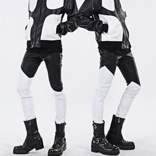 Pantalon cuir homme serré pour jeunesse automne - Ref 1494202