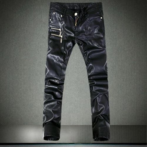 Pantalon cuir homme serré pour jeunesse automne - Ref 1494214
