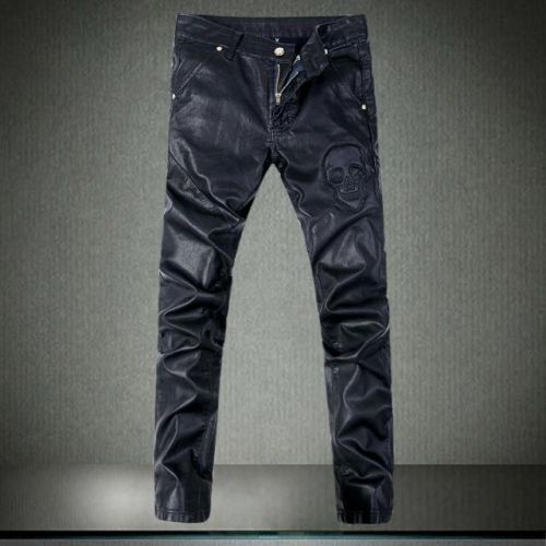 Pantalon cuir homme serré pour jeunesse printemps - Ref 1494217