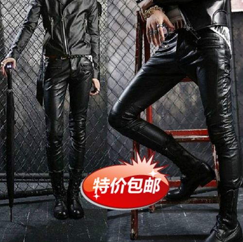 Pantalon cuir homme serré pour adolescent automne - Ref 1494237