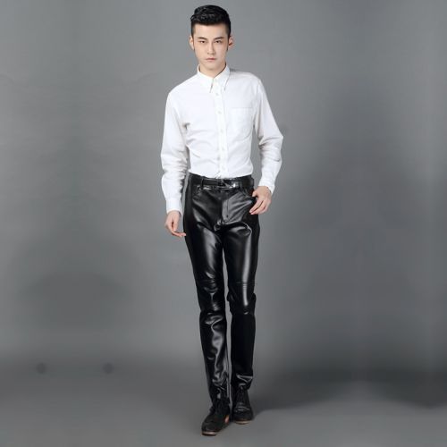 Pantalon cuir homme serré pour jeunesse hiver - Ref 1494323