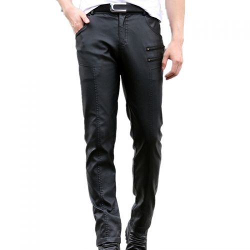 Pantalon cuir homme serré pour jeunesse automne - Ref 1494431