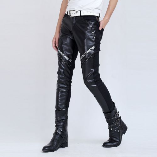 Pantalon cuir homme serré pour adolescent hiver - Ref 1494609