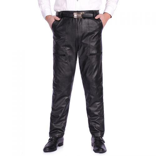 Pantalon cuir homme droit BAEBISLLOOG pour automne - Ref 1494619