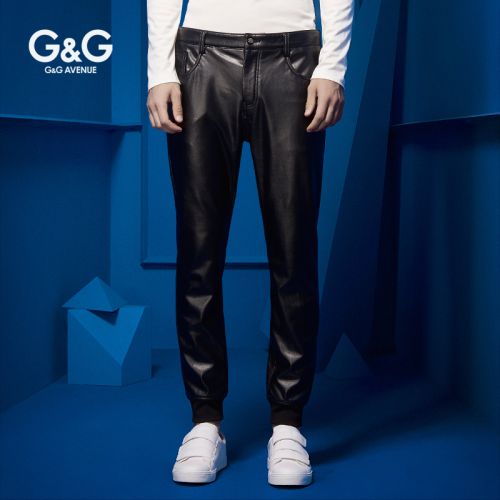 Pantalon cuir homme droit pour jeunesse GG AVENUE automne - Ref 1494812