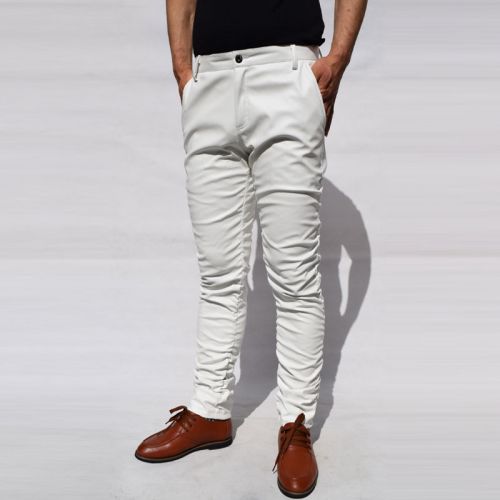 Pantalon cuir homme serré pour adolescent automne - Ref 1494886