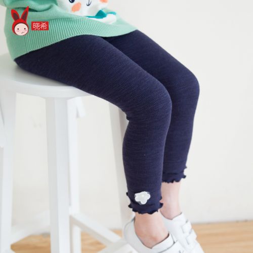 Pantalon fille Flower Leggings en Toile de coton - Ref 2060462