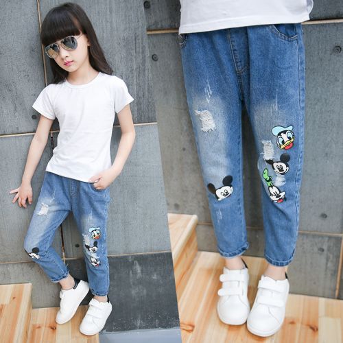 Pantalon fille en Toile de coton - Ref 2060782