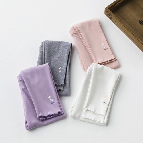 Pantalon fille CHENGYIYI Coloré coton biologique - Ref 2060785