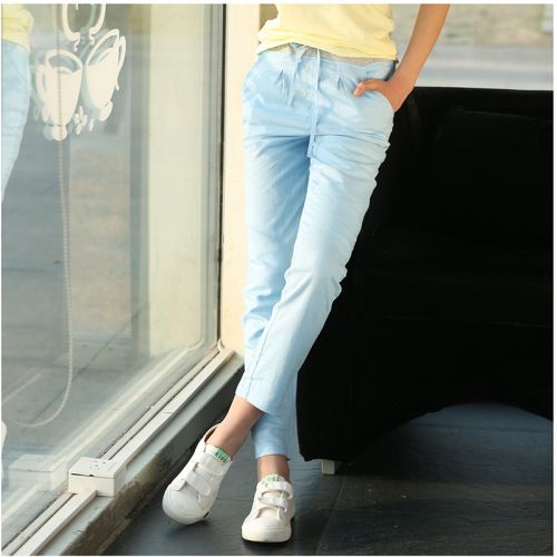 Pantalon fille HIROIBEAR en lin - Ref 2061136