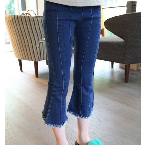 Pantalon fille jeans en mélange - Ref 2061161