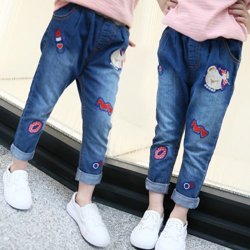 Pantalon fille OUNUOJIA en toile - Ref 2061296