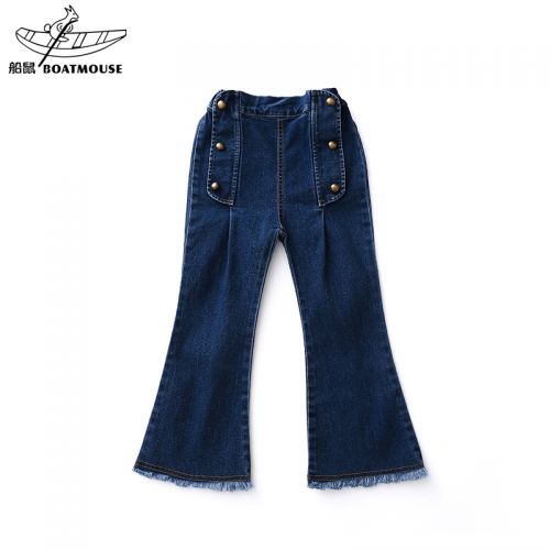  Pantalon fille BOATMOUSE en toile - Ref 2061416