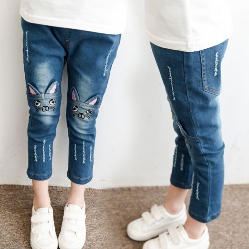  Pantalon fille Un peu de district jean kitty - Ref 2061531