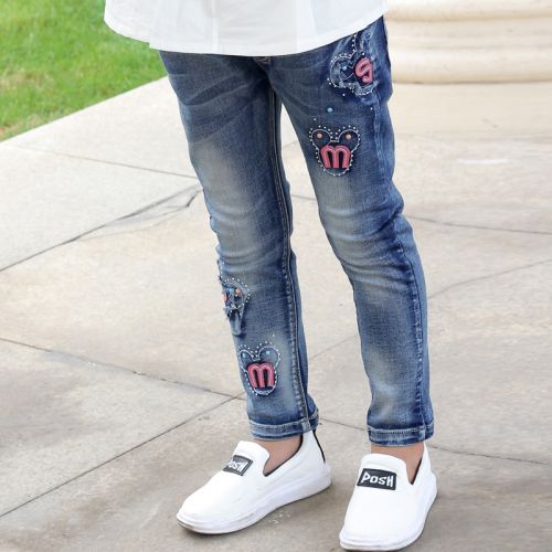 Pantalon fille jeans - Ref 2061622