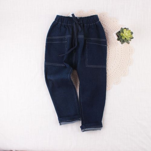 Pantalon fille en coton denim - Ref 2062111