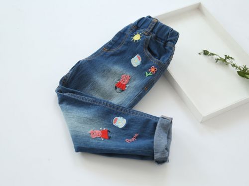 Pantalon fille jeans en toile - Ref 2062182