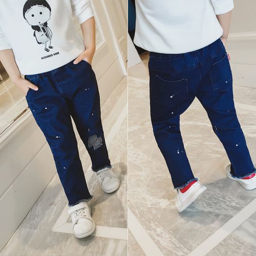  Pantalon fille en Coton denim bombe - Ref 2062233